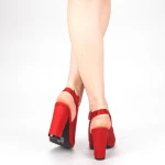Sandale Dama cu Toc XKK159 Red Mei