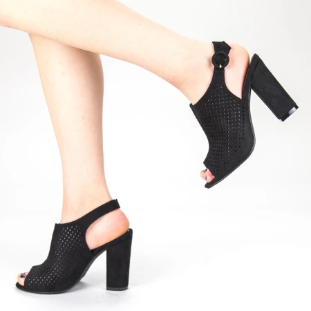 Sandale Dama cu Toc XKK159 Black Mei