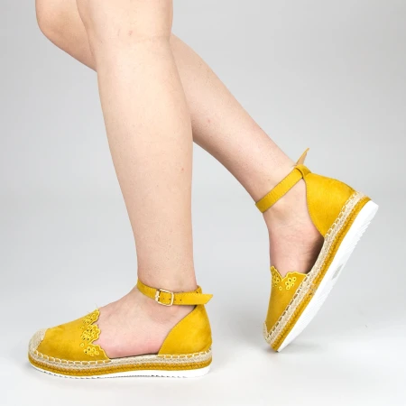 Pantofi Casual Dama cu Platforma FS5 Yellow Mei