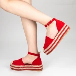 Pantofi Casual Dama cu Platforma FS3 Red Mei