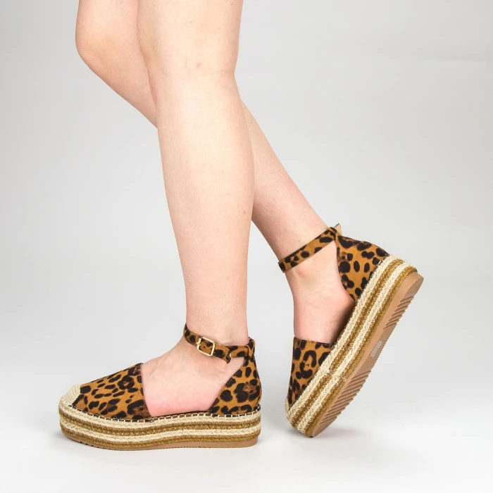 Pantofi Casual Dama cu Platforma FS3 Leopard Mei