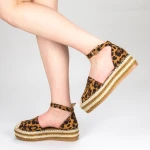 Pantofi Casual Dama cu Platforma FS3 Leopard Mei