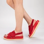 Sandale Dama cu Platforma G202 Red Mulanka