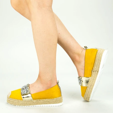 Pantofi Casual Dama cu Platforma BL0003 Yellow Botinelli