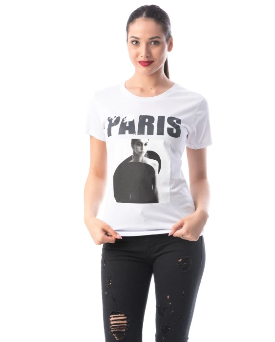 Tricou Dama 8127 PARIS Alb Adrom