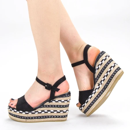 Sandale Dama cu Platforma YBS22 Black Mei