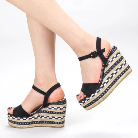 Sandale Dama cu Platforma YBS22 Black Mei