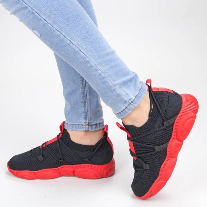 Pantofi Sport Dama YQ50 Black-red Mei