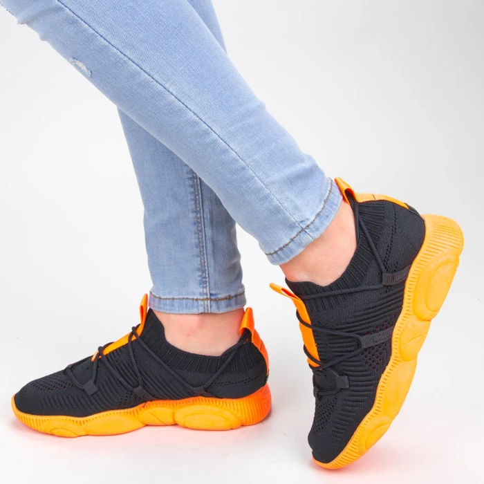 Pantofi Sport Dama YQ50 Black-orange Mei