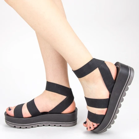 Sandale Dama cu Platforma CS26 Black Mei