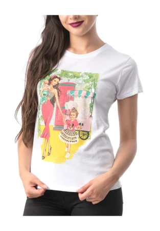 Tricou Dama TRICOU 8254 Alb Adrom