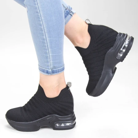 Pantofi Sport Dama cu Platforma SJN278 All-Black Mei