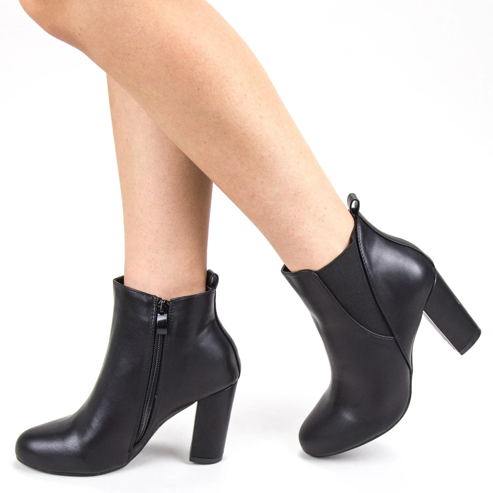 Botine dama cu toc ybs65a black (014) mei