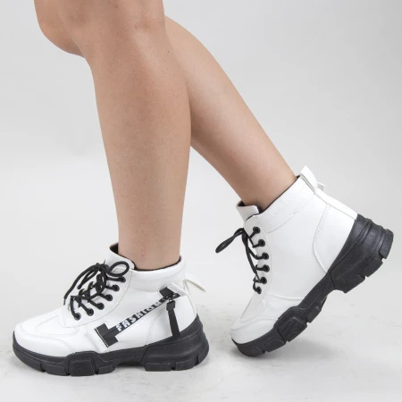Ghete Dama YKQ82 White-black Mei