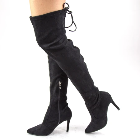 Cizme Dama cu Toc XKK193 Black Mei