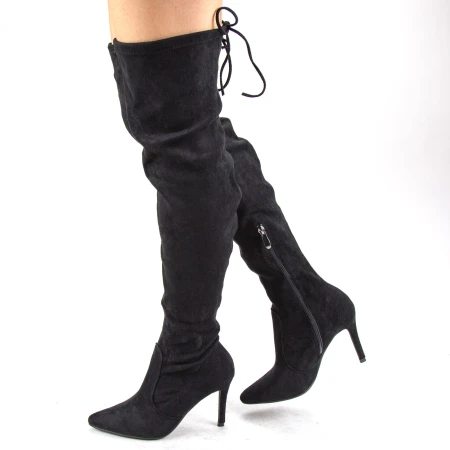 Cizme Dama cu Toc XKK193 Black Mei