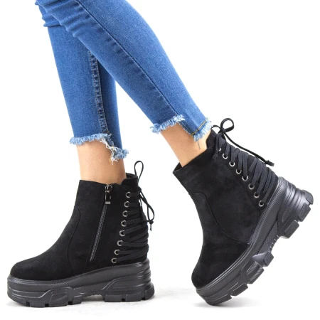 Ghete Dama cu Platforma SJN290 Black Mei