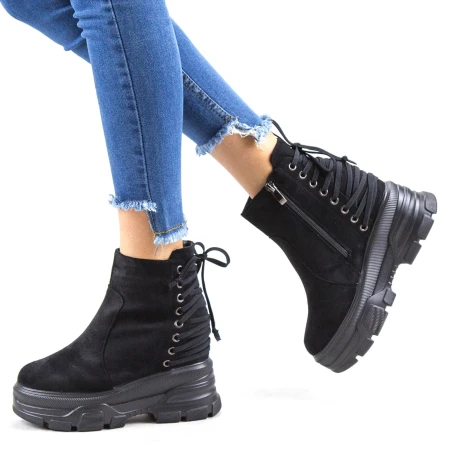 Ghete Dama cu Platforma SJN290 Black Mei