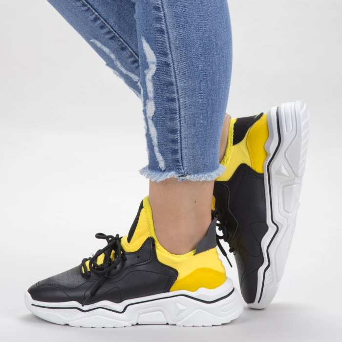 Pantofi Sport Dama HMM26 Black-Yellow Mei
