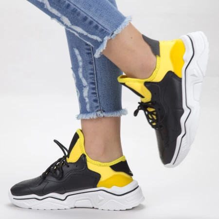 Pantofi Sport Dama HMM26 Black-Yellow Mei