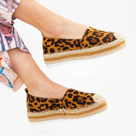 Pantofi Casual Dama cu Platforma FS7 Leopard Mei