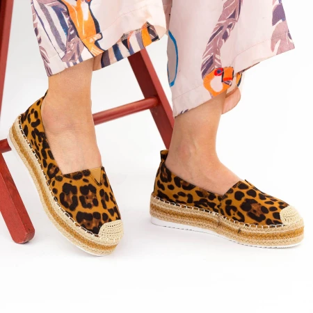 Pantofi Casual Dama cu Platforma FS7 Leopard Mei