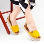 Sandale Dama cu Platforma WH1932 Yellow Mei