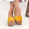 Papuci Dama cu Platforma WS116 Yellow Mei