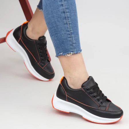 Pantofi Sport Dama XC8 Black-orange Mei