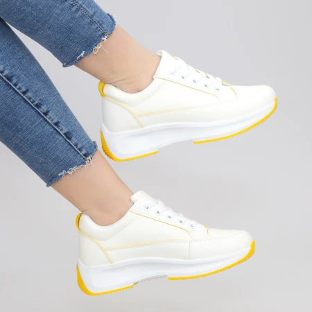 Pantofi Sport Dama XC8 White-yellow Mei