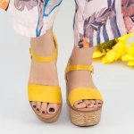 Sandale Dama cu Platforma FS15 Yellow Mei