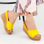 Sandale Dama cu Platforma GY9 Yellow Mei