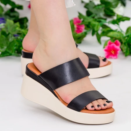 Papuci cu Platforma QZL221 Black Mei