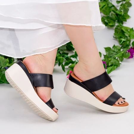 Papuci cu Platforma QZL221 Black Mei