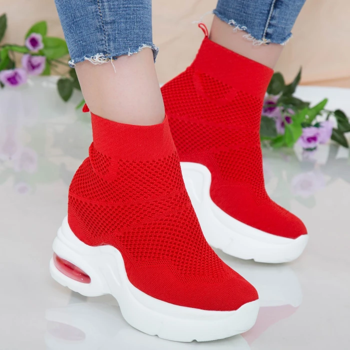 Pantofi Sport cu Platforma Dama QQ2 Red Mei