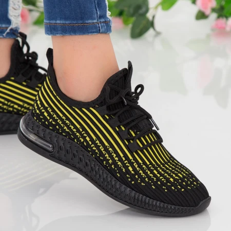 Pantofi Sport Dama LGGH1 Black-Yellow Mei