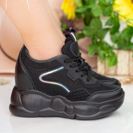 Pantofi Sport Dama cu Platforma SJN282 Black Mei