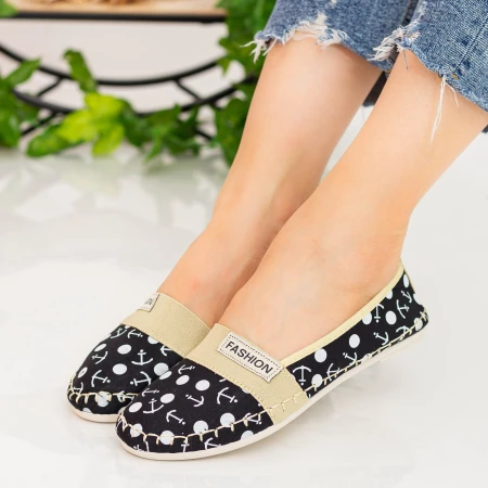 Espadrile Dama E124 Black Fashion