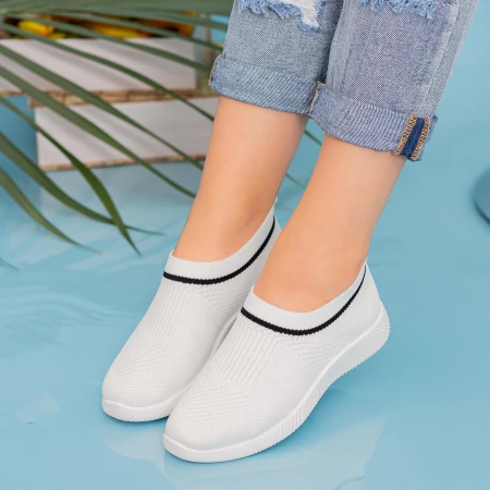 Pantofi Sport Dama MD8809 White Alina