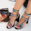 Sandale Dama cu Toc gros XKK235A Multicolour Mei