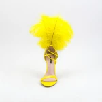 Sandale Dama cu Toc subtire XKK232 Yellow Mei