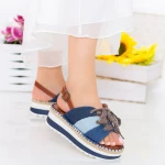 Sandale Dama cu Platforma GZXY3 Blue Mei