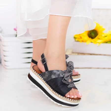 Sandale Dama cu Platforma GZXY3 Black Mei