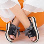 Sandale Dama cu Platforma GZXY3 Black Mei
