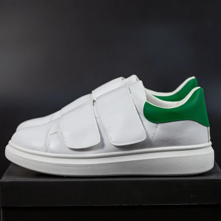 Pantofi Sport Barbati B83 White-Green Mei