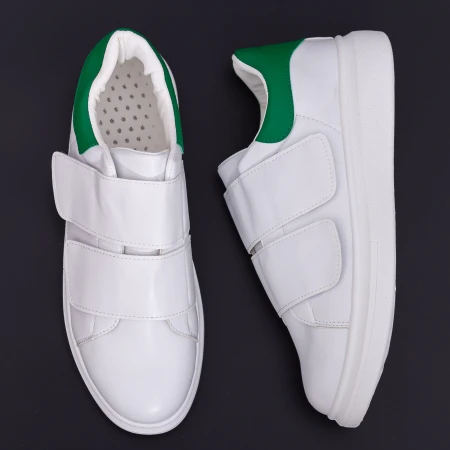 Pantofi Sport Barbati B83 White-Green Mei
