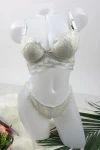 Set lenjerie intima - chilot si sutien - V12 Alb Mei