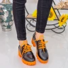 Pantofi Casual Dama ZP1971 Black-Orange Mei