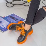 Pantofi Casual Dama ZP1971 Black-Orange Mei