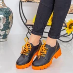 Pantofi Casual Dama ZP1973 Black-Orange Mei